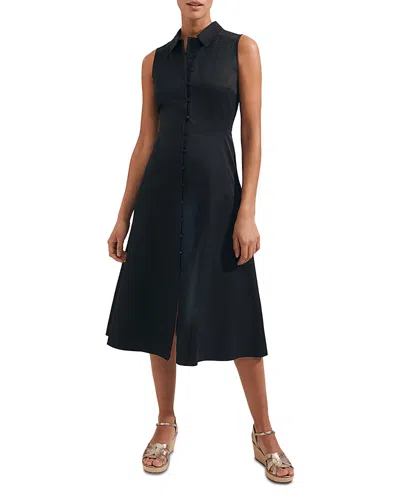 Hobbs London Cathleen Midi Shirtdress In Black