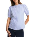 Hobbs London Charley Blouse In Blue Ivory