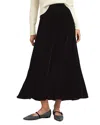 Hobbs London Charteris Velvet Skirt In Black
