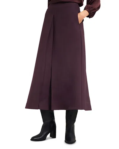 Hobbs London Chersham A-line Skirt In Malbec Purple