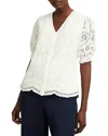 Hobbs London Chiara Eyelet Blouse In Hobbs White