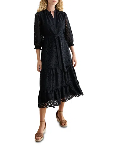 Hobbs London Cianna Embroidered Dress In Blue