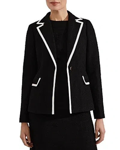 Hobbs London Cici Tipped Tweed Jacket In Black Ivory