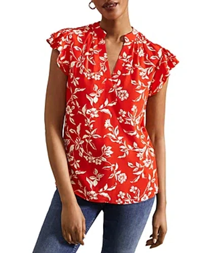Hobbs London Cleo Top In Red Buttercream