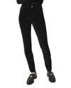 Hobbs London Cotton Blend Velvet Mid Rise Straight Leg Gia Jeans In Black