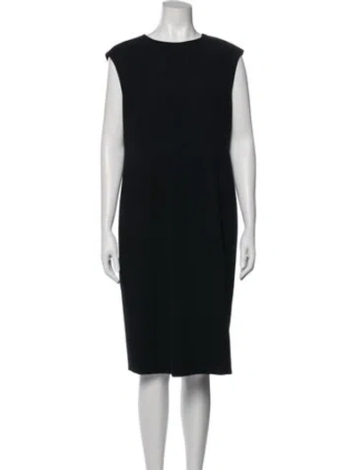 Pre-owned Hobbs London Crew Neck Knee-length Dress In Black