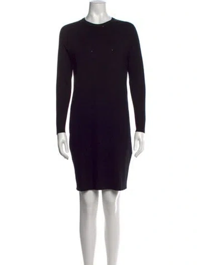 Pre-owned Hobbs London Crew Neck Knee-length Dress In Black