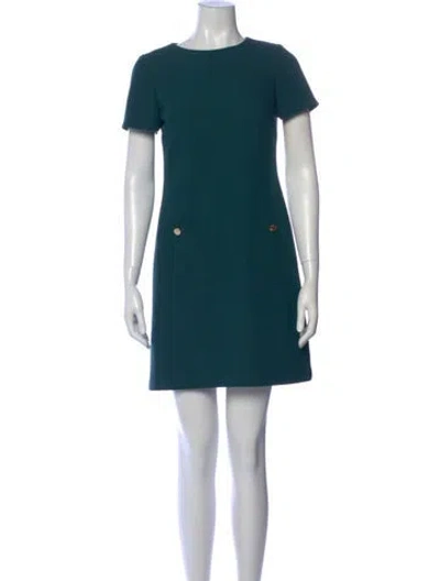 Pre-owned Hobbs London Crew Neck Mini Dress In Multi