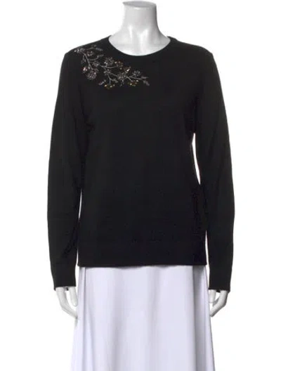 Pre-owned Hobbs London Crew Neck Sweater In Black