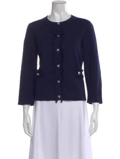Pre-owned Hobbs London Crew Neck Sweater In Blue