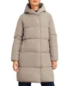 Hobbs London Darla Puffer Coat In Buff Grey