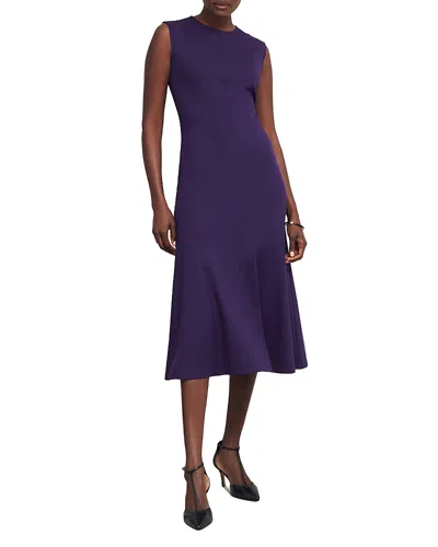 Hobbs London Davina Ponte Dress In Grape Purple