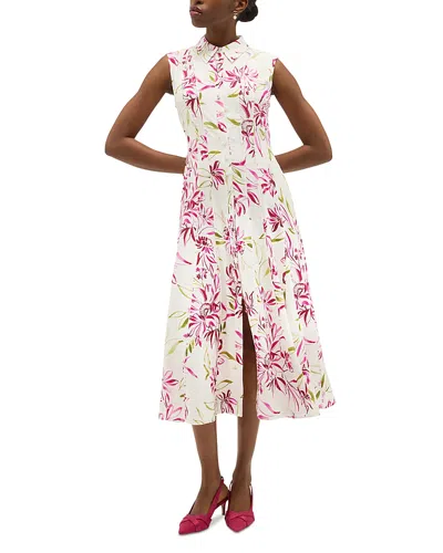 Hobbs London Della Shirt Midi Dress In Multi