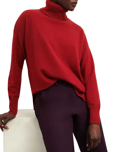 Hobbs London Delora Cashmere Turtleneck Sweater In Pomegranat