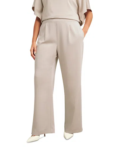 Hobbs London Delora Wide Leg Pants In Oyster