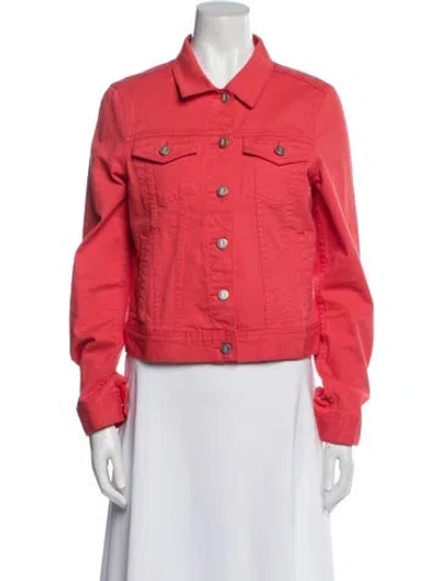 Pre-owned Hobbs London Denim Jacket In Orange