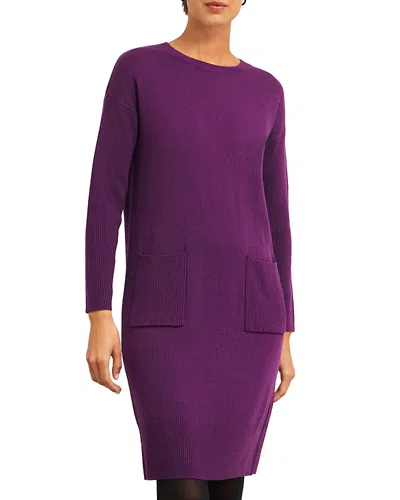 Hobbs London Devora Sweater Dress In Vibrant Purple
