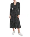 Hobbs London Drew Jersey Midi Dress In Black Ivory
