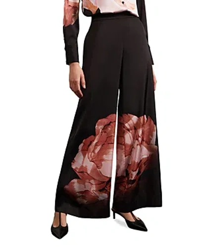 Hobbs London Eden Wide Leg Pants In Black Mult