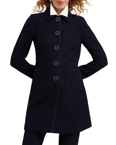 Hobbs London Elaine Tweed Coat In Navy