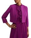 Hobbs London Elize Crepe Jacket In Magenta Purple