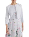 Hobbs London Elize Crepe Jacket In Pale Blue