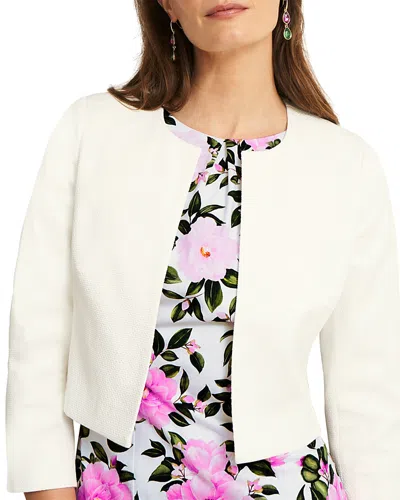 Hobbs London Elize Cropped Dress Jacket In Ivory