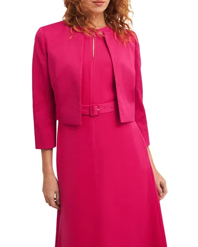 Hobbs London Elize Cropped Dress Jacket In Zinnia Pink