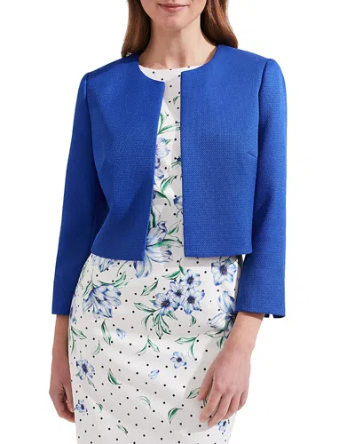 Hobbs London Elize Open Front Jacket In Regal Blue
