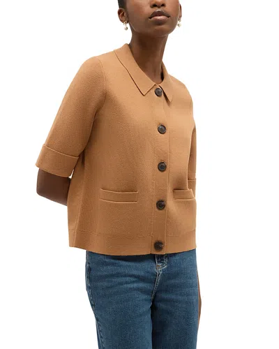 Hobbs London Elle Knitted Jacket In Brown