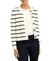 Hobbs London Ellie Striped Jacket In Ivory Navy