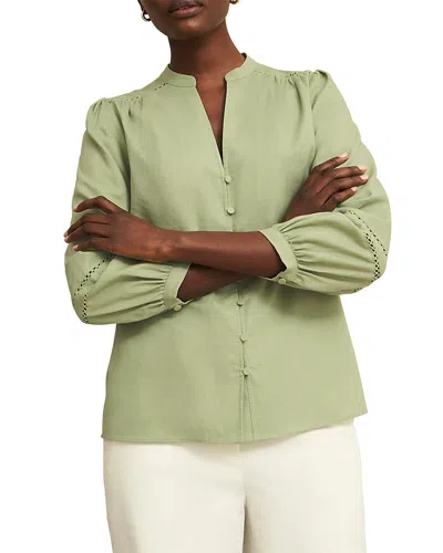 Hobbs London Emberlynn Blouse In Pale Sage