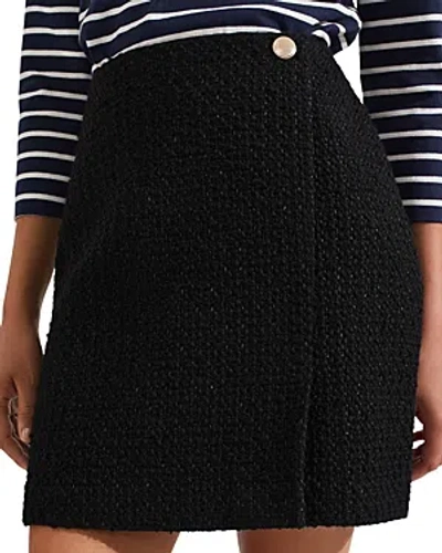 Hobbs London Emmy Textured Skirt In Black