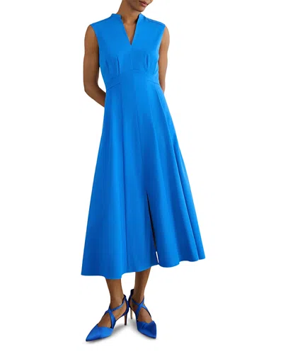 Hobbs London Erin Cinched Waist Dress In Blue