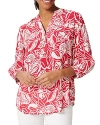 Hobbs London Essie Printed Blouse In Magenta White