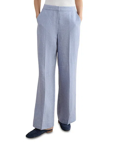 Hobbs London Estella Wide Leg Pants In Blue