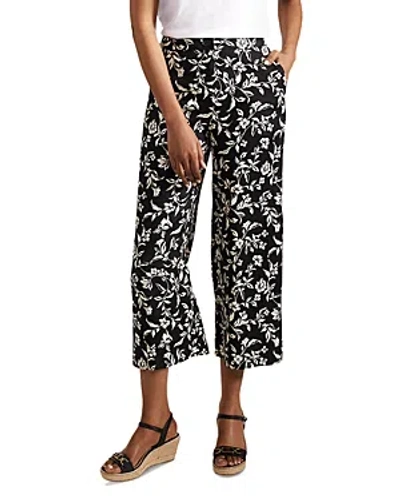 Hobbs London Eve Cropped Pants In Black Cream