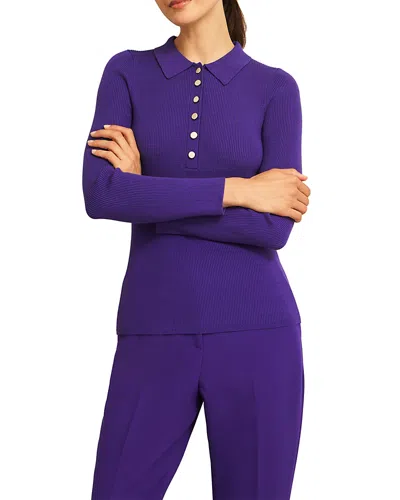 Hobbs London Fara Knitted Shirt In Blue