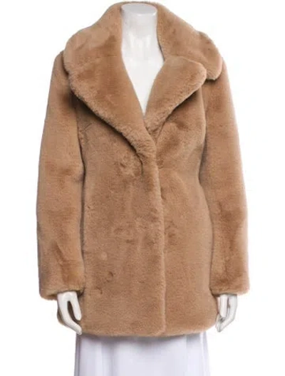 Pre-owned Hobbs London Faux Fur Coat In Brown