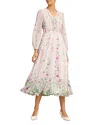 Hobbs London Fay Silk Dress In Pink Multi