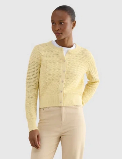 Hobbs London Felicity Regular-fit Cotton Cardigan In Yellow