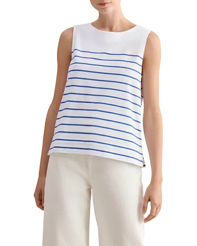 Hobbs London Fern Buttoned Back Top In Blue