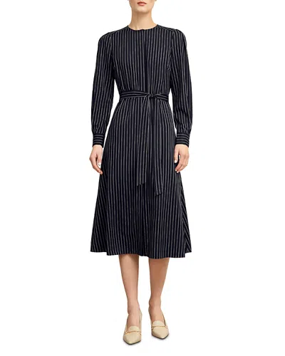 Hobbs London Finley Dress In Navy Ivory