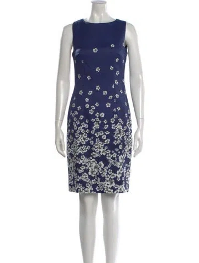 Pre-owned Hobbs London Floral Print Knee-length Dress In White