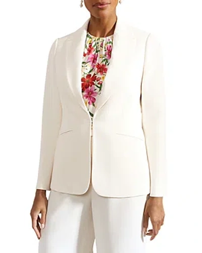 Hobbs London Frederica Peak Lapel Blazer In White