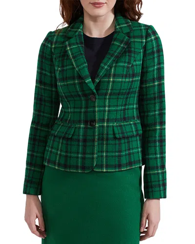 Hobbs London Hackness Tweed Jacket In Green Multi