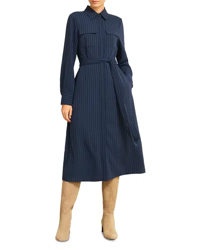 Hobbs London Hadley Shirt Dress In Blue