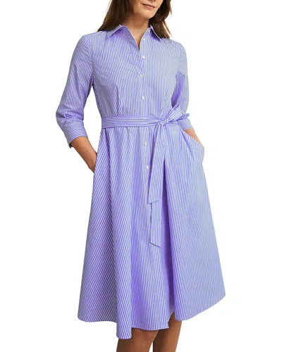 Hobbs London Harlow Dress In Blue Ivory
