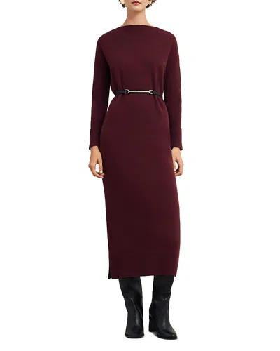 Hobbs London Hartsfirth Jumper Dress In Cocoa Brown