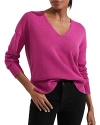 Hobbs London Hazel V Neck Sweater In Plum Pink